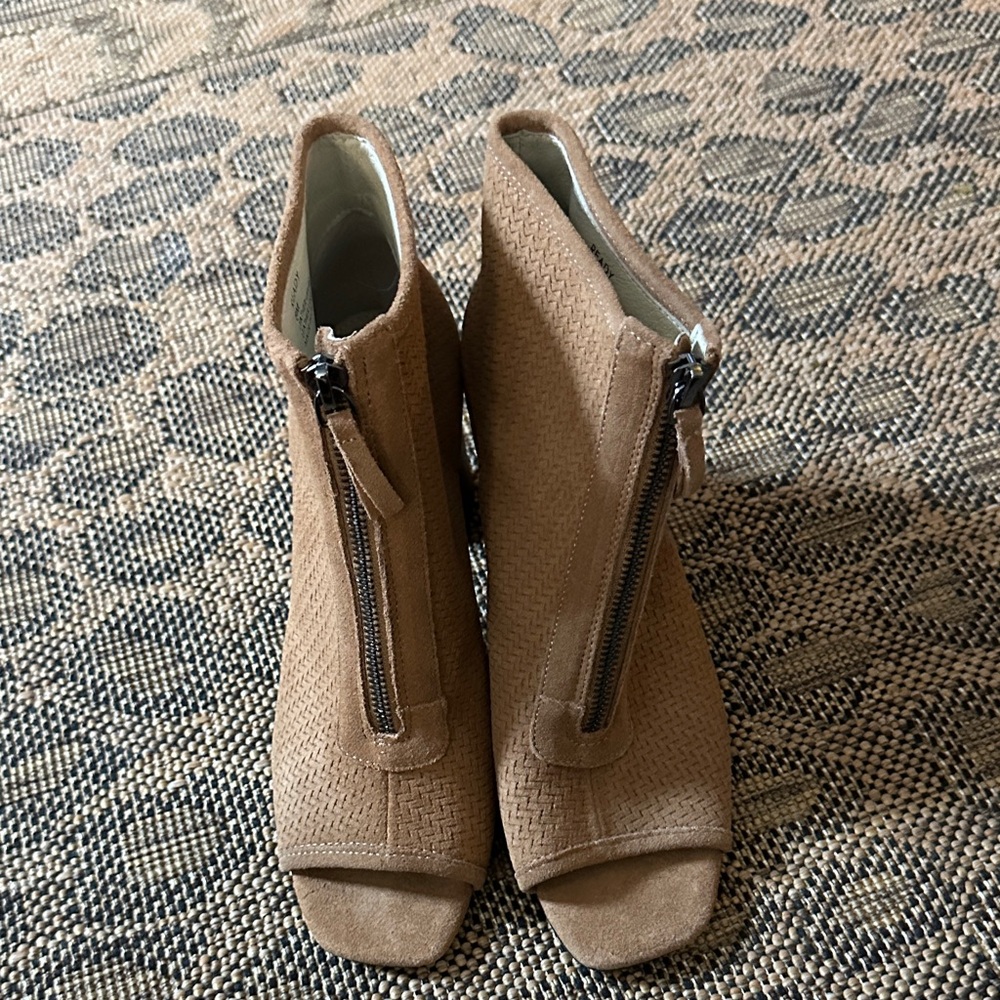 Sanctuary Woven Tan Ankle Booties